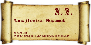 Manojlovics Nepomuk névjegykártya